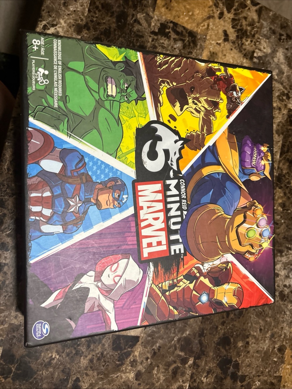 Marvel Minute to Win It Party Game - Green, Purple, Red, Blue, Yellow.no manual